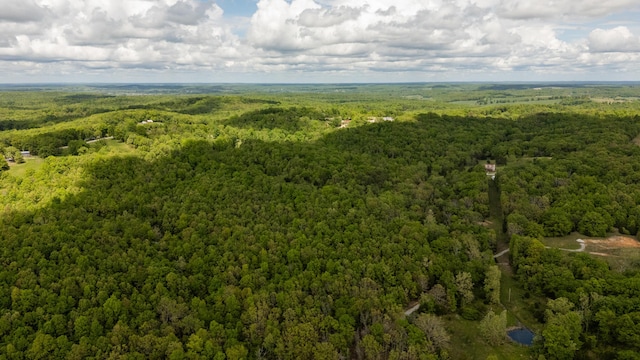 aerial view of a heavily wooded area