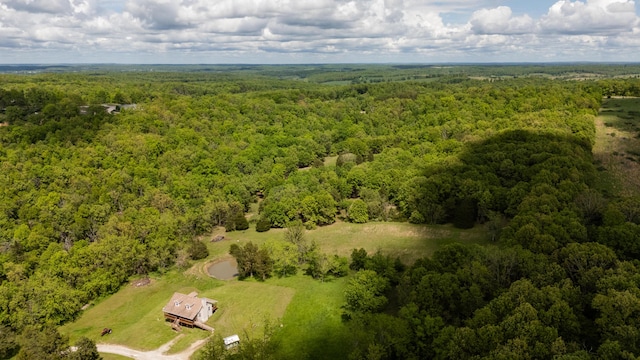 aerial view of a heavily wooded area