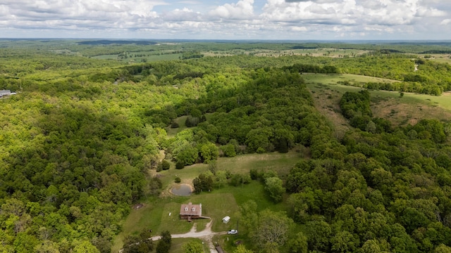 aerial view of a heavily wooded area