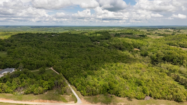 drone / aerial view of a heavily wooded area