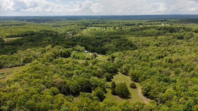 drone / aerial view of a heavily wooded area