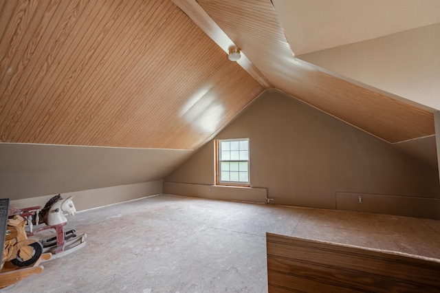bonus room with lofted ceiling