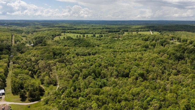 bird's eye view of a heavily wooded area