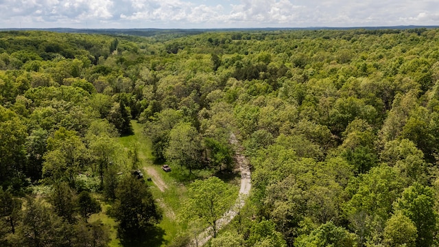 bird's eye view of a heavily wooded area