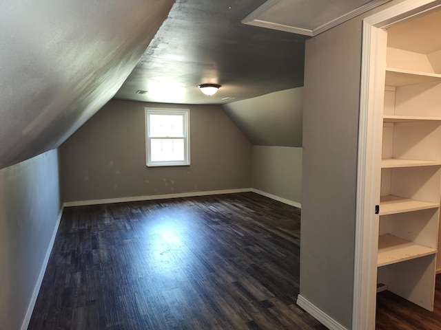 4181 S 105th Rd, Bolivar, MO 65613 - bonus room featuring dark wood finished floors, baseboards, and lofted ceiling