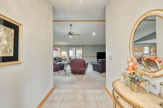 9169 W Farm Road 60, Willard, MO 65781 - hallway featuring light colored carpet, baseboards, and light tile patterned floors