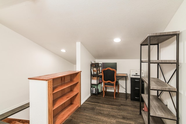 4216 Skyline Rd, Seymour, MO 65746 - bonus room with dark wood-style flooring, baseboards, an office area, and recessed lighting