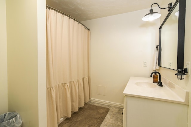 4216 Skyline Rd, Seymour, MO 65746 - full bathroom featuring vanity, tile patterned flooring, and curtained shower