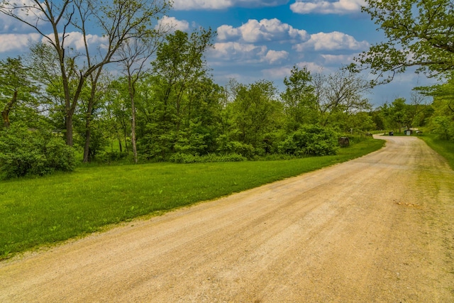 4216 Skyline Rd, Seymour, MO 65746 - view of dirt / gravel road featuring a forest view