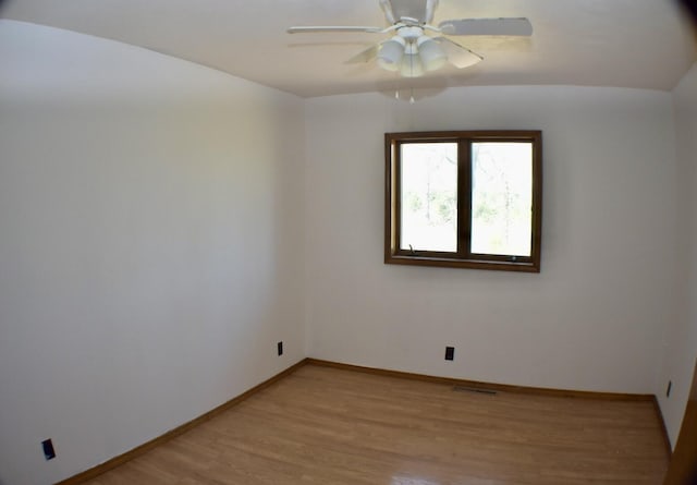 70 Dallion Ford Ln, Buffalo, MO 65622 - spare room featuring light wood-style flooring, ceiling fan, and baseboards