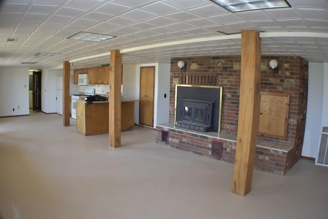 70 Dallion Ford Ln, Buffalo, MO 65622 - unfurnished living room with a wood stove