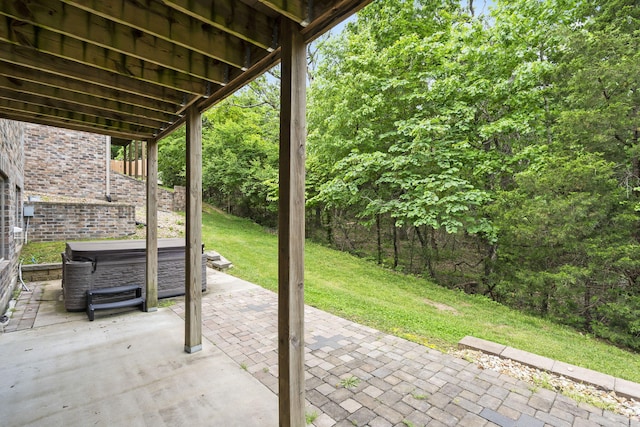 311 Stillwood Dr, Branson, MO 65616 - view of patio featuring a hot tub