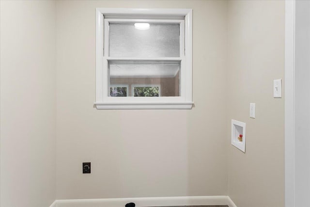 3156 N National Ave, Springfield, MO 65803 - clothes washing area with hookup for a washing machine, baseboards, and hookup for an electric dryer