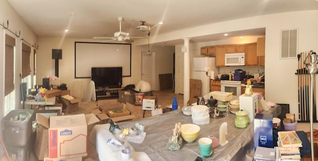 2016 Timberlake Rd, Branson, MO 65616 - interior space with a ceiling fan and recessed lighting