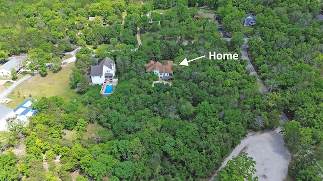 2016 Timberlake Rd, Branson, MO 65616 - aerial view of property and surrounding area with a forest