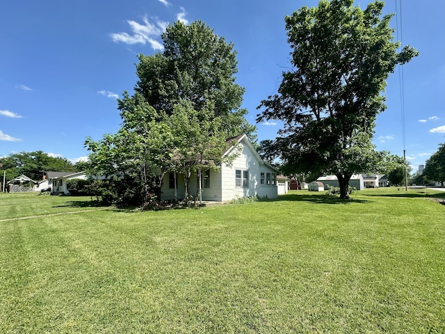 view of grassy yard