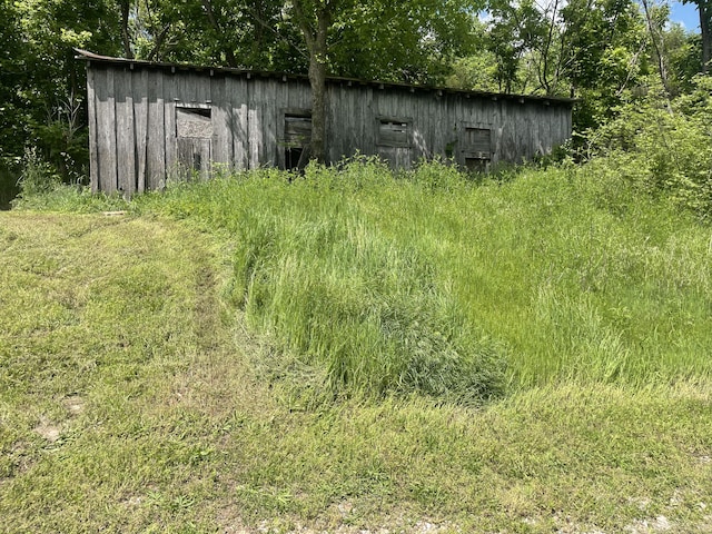 view of pole building