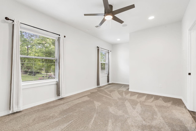 1970 Pointe Royale Dr, Branson, MO 65616 - carpeted empty room featuring ceiling fan, recessed lighting, and baseboards
