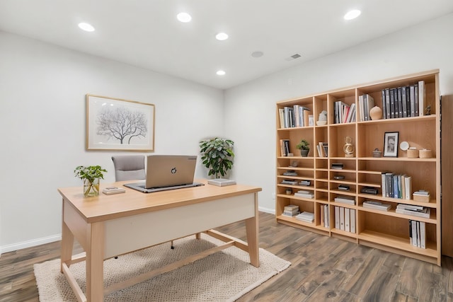 1970 Pointe Royale Dr, Branson, MO 65616 - office space with dark wood-type flooring, baseboards, and recessed lighting