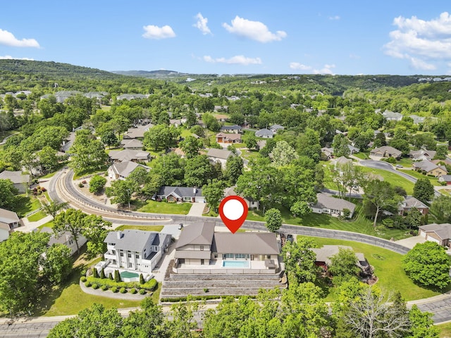 1970 Pointe Royale Dr, Branson, MO 65616 - aerial view of residential area with a pool area