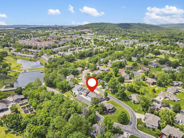 1970 Pointe Royale Dr, Branson, MO 65616 - aerial perspective of suburban area featuring a nearby body of water