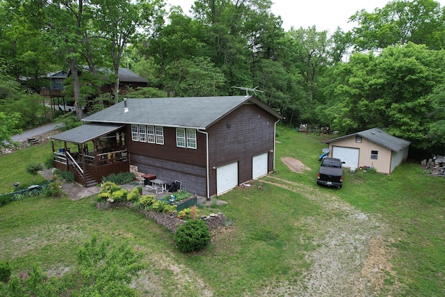 view from above of property