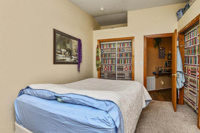 bedroom with carpet floors