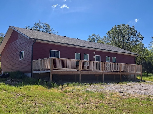 137 Vista Ln, Granby, MO 64844 - back of property with a wooden deck