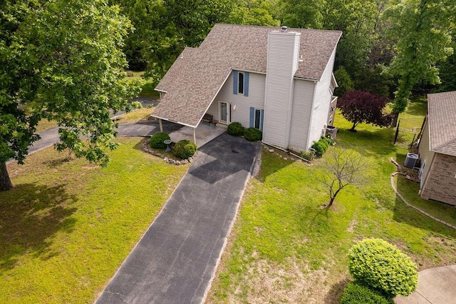 view from above of property