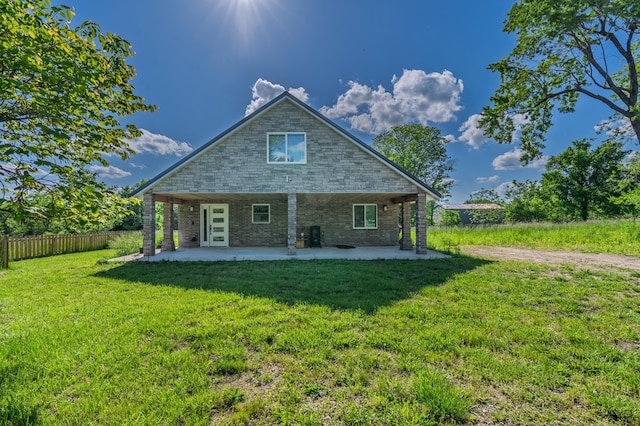 rear view of house featuring a patio area