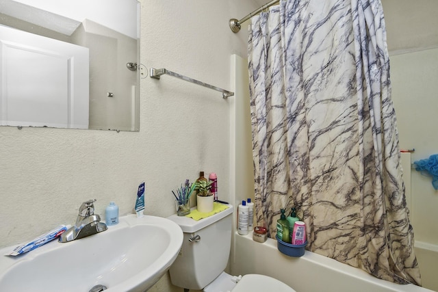 1292 Hillcrest Pl Unit A & B, Branson, MO 65616 - bathroom with a sink, shower / bath combination with curtain, and toilet
