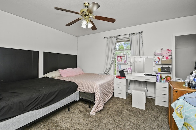 1292 Hillcrest Pl Unit A & B, Branson, MO 65616 - bedroom featuring dark colored carpet and a ceiling fan