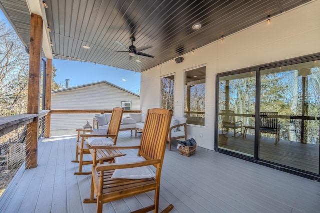 139 Cherokee Dr, Kimberling City, MO 65686 - deck with a ceiling fan