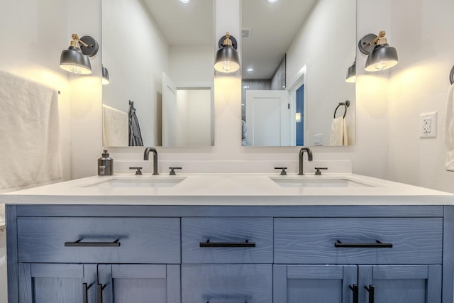 139 Cherokee Dr, Kimberling City, MO 65686 - full bathroom with double vanity and recessed lighting