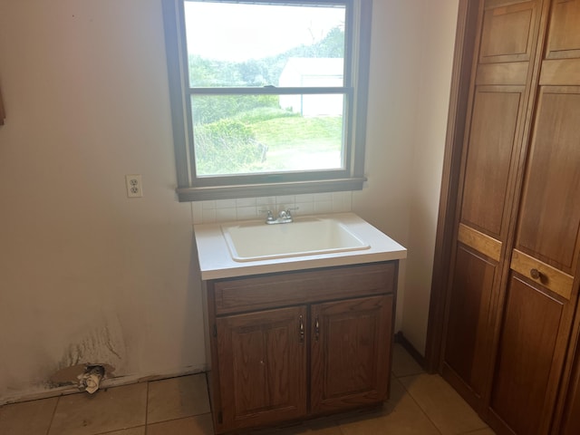 9556 N State Highway H, Pleasant Hope, MO 65725 - bathroom with tile patterned floors and vanity