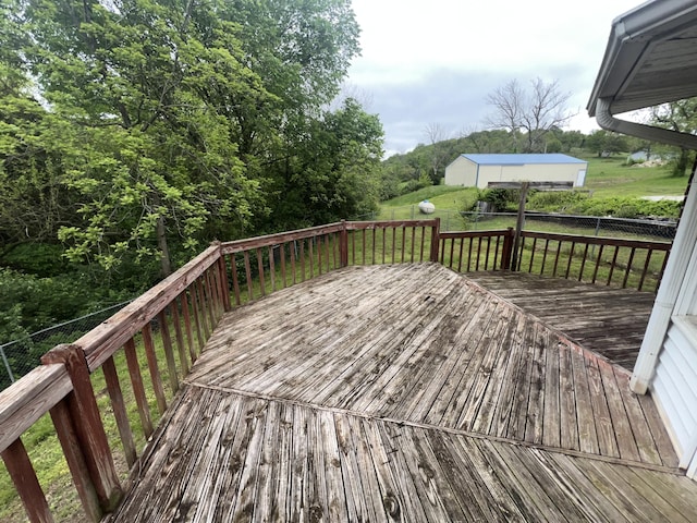 9556 N State Highway H, Pleasant Hope, MO 65725 - wooden deck featuring a yard