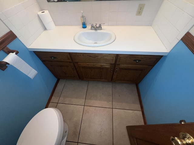 9556 N State Highway H, Pleasant Hope, MO 65725 - bathroom featuring vanity, tile patterned floors, and toilet