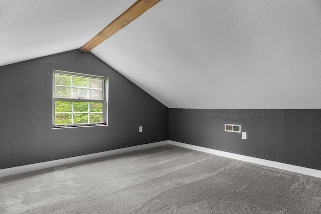 additional living space with baseboards and carpet flooring