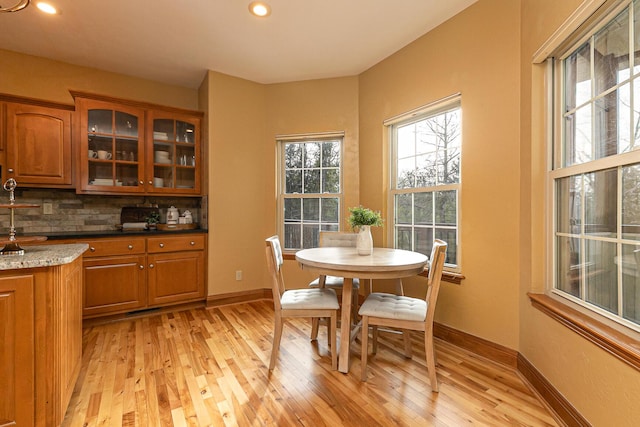 143 Woodfield Dr, Highlandville, MO 65669 - dining area with light wood-style flooring, recessed lighting, and baseboards