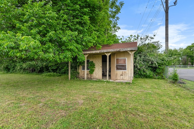 view of shed