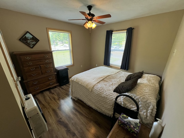 941 Peace In The Valley Rd, Blue Eye, MO 65611 - bedroom featuring dark wood-style floors and a ceiling fan