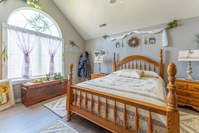 522 E Grace St, Republic, MO 65738 - bedroom with multiple windows, light wood finished floors, and high vaulted ceiling