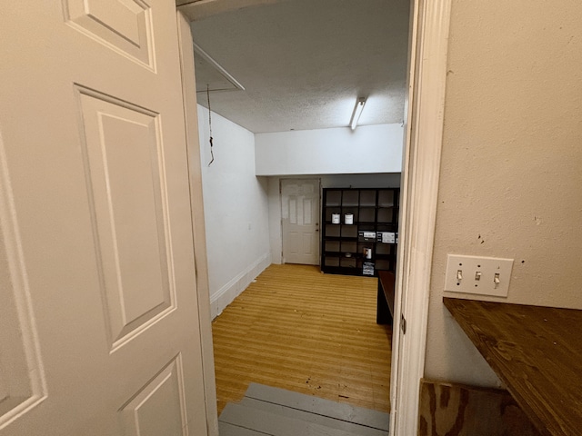 707 S Eastridge, Nixa, MO 65714 - hall featuring wood finished floors, attic access, and baseboards