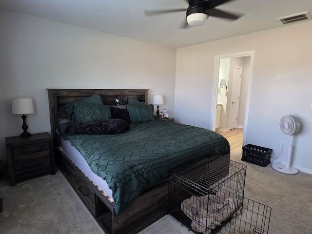552 S Michelle Ave, Republic, MO 65738 - bedroom with carpet, ceiling fan, and ensuite bath