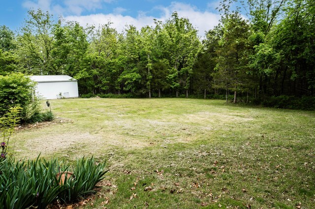 358 High Ridge Rd, Marshfield, MO 65706 - view of grassy yard with a wooded view