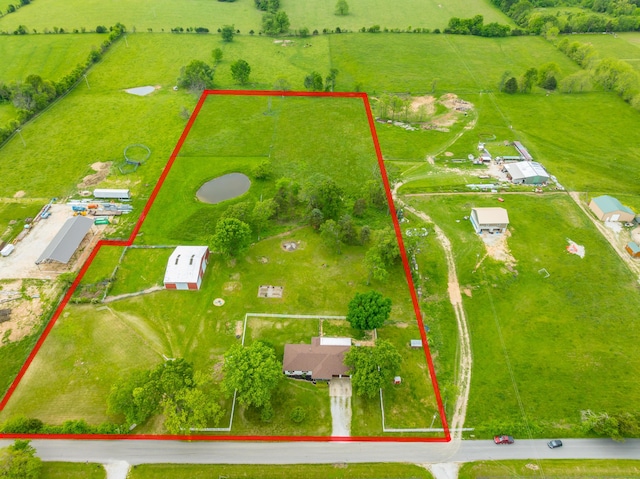 340 Greene Rd, Sparta, MO 65753 - overview of rural landscape with property parcel outlined