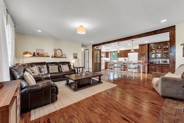 340 Greene Rd, Sparta, MO 65753 - living room with wood finished floors and recessed lighting
