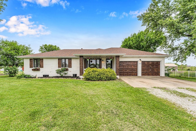 340 Greene Rd, Sparta, MO 65753 - ranch-style house with driveway, a garage, and roof with shingles