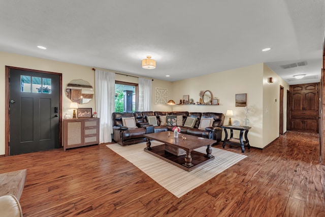340 Greene Rd, Sparta, MO 65753 - living room with wood finished floors, recessed lighting, and baseboards