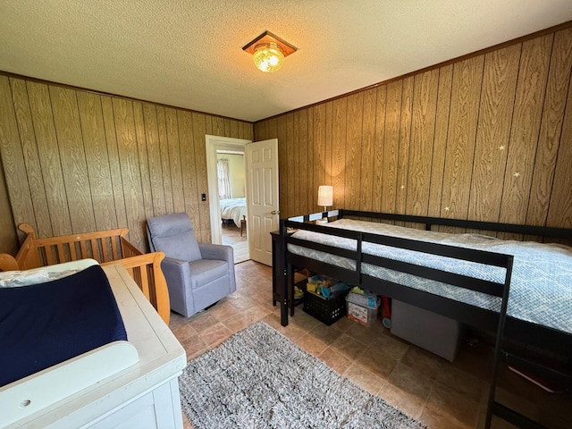 3036 P Hwy, Alton, MO 65606 - bedroom with wooden walls and a textured ceiling